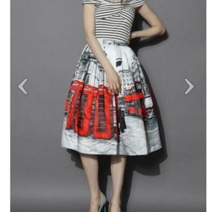 Oh London Pleated Midi Skirt